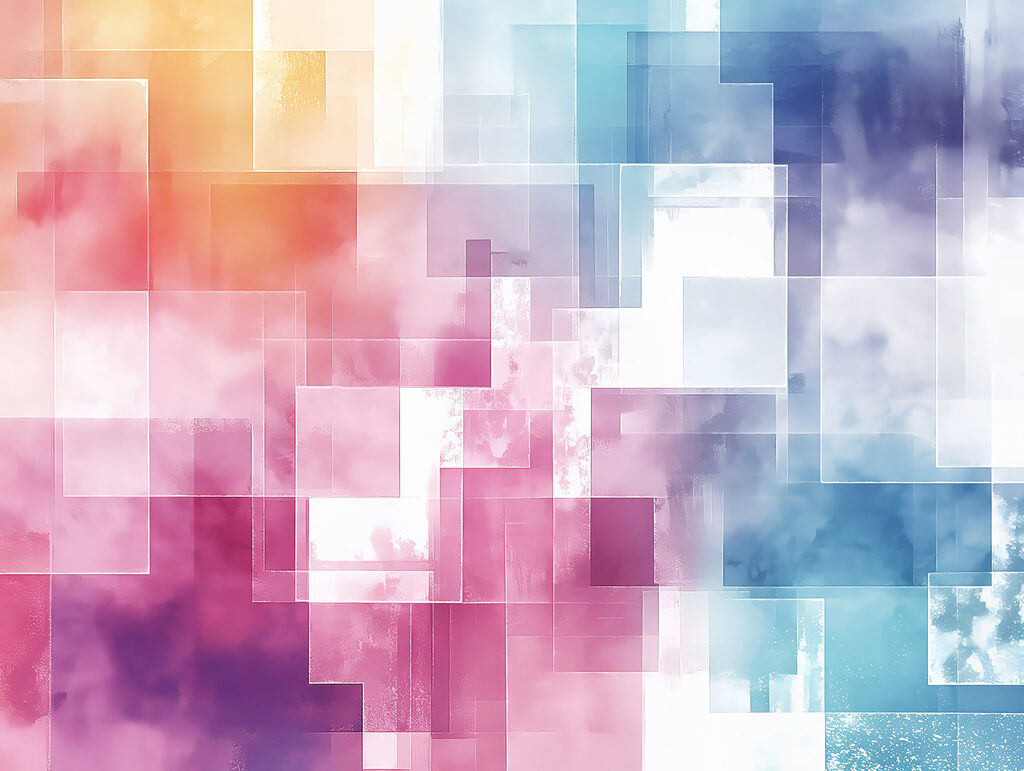 Quadrados em tons pastel — design completo