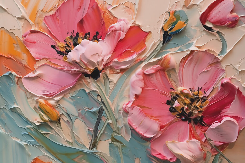 Flores cor-de-coral — design completo
