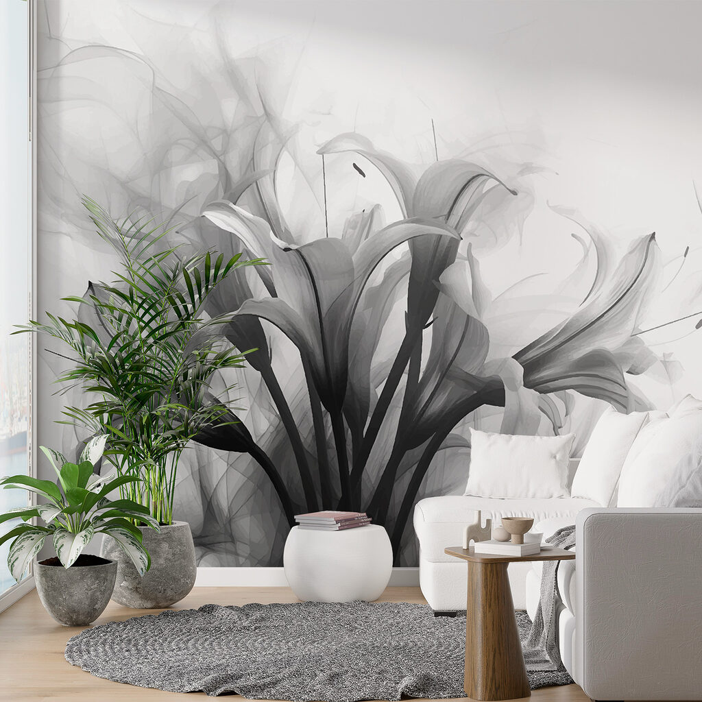 Lírios em fumo cinzento — interior 3