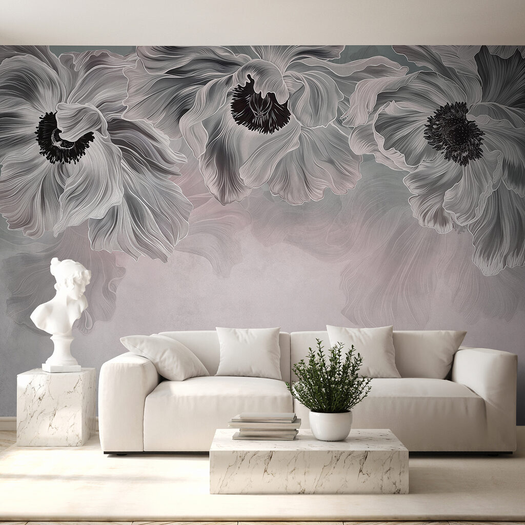 Flores suspensas, centro aberto — interior 2