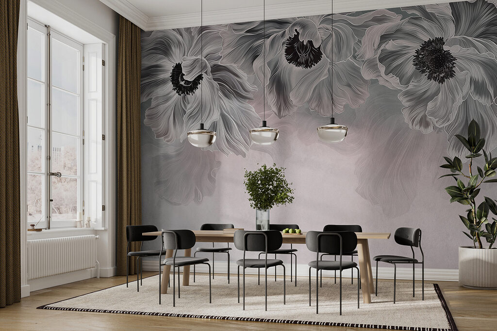 Flores suspensas, centro aberto — interior 4