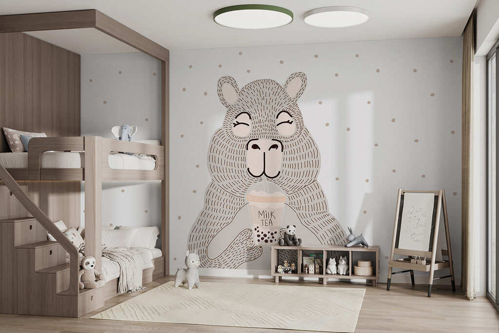 Urso com um copo — interior 1