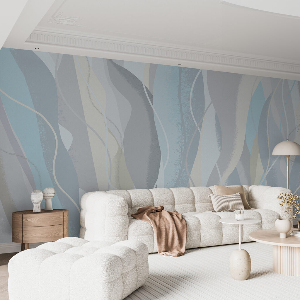 Folhas claras em ondas — interior 1