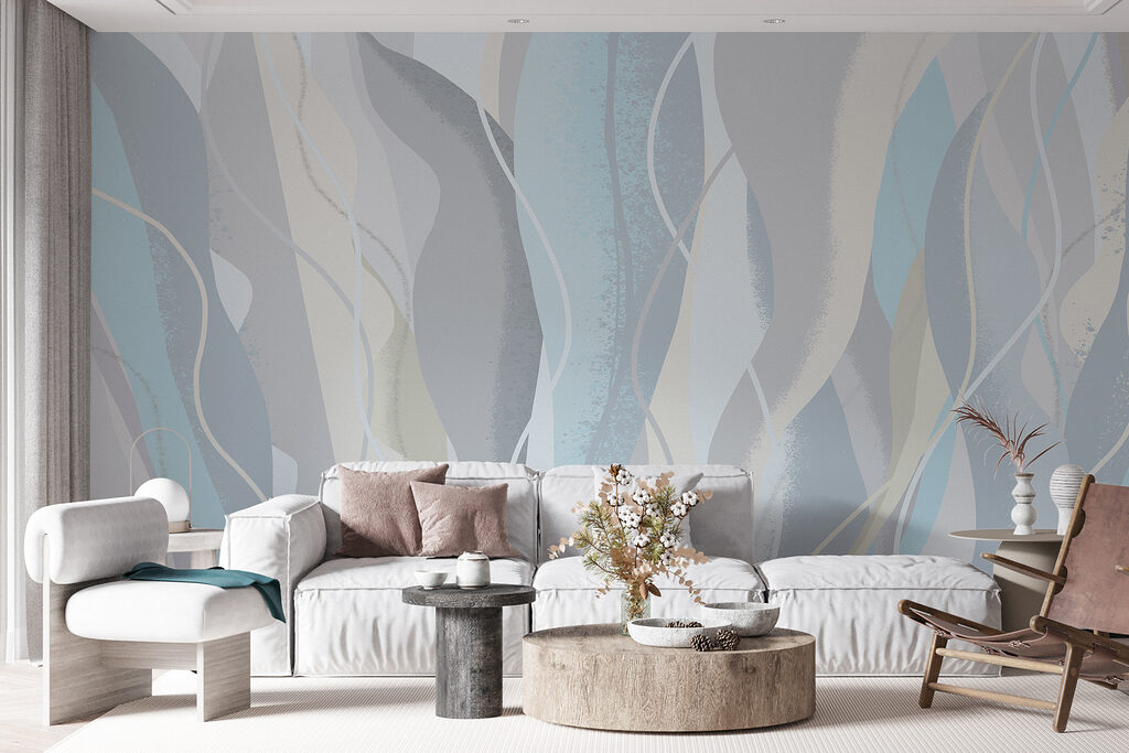 Folhas claras em ondas — interior 5