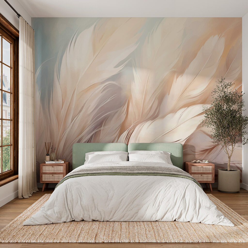 Penas em tons pastel — interior 2