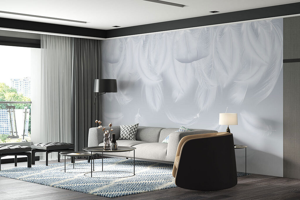 Penas brancas a flutuar — interior 1