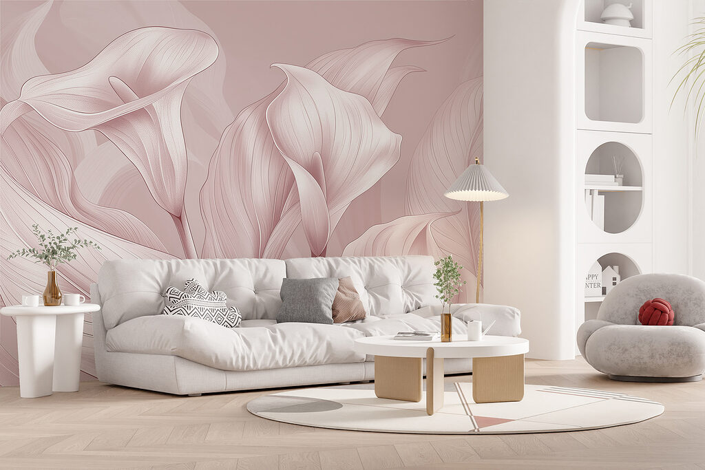 Cálices brancos entre folhas — interior 2
