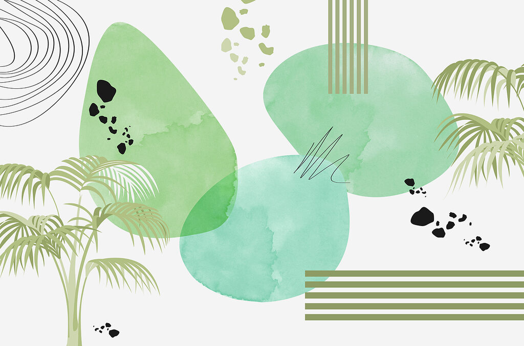 Palmeiras abstratas — design completo
