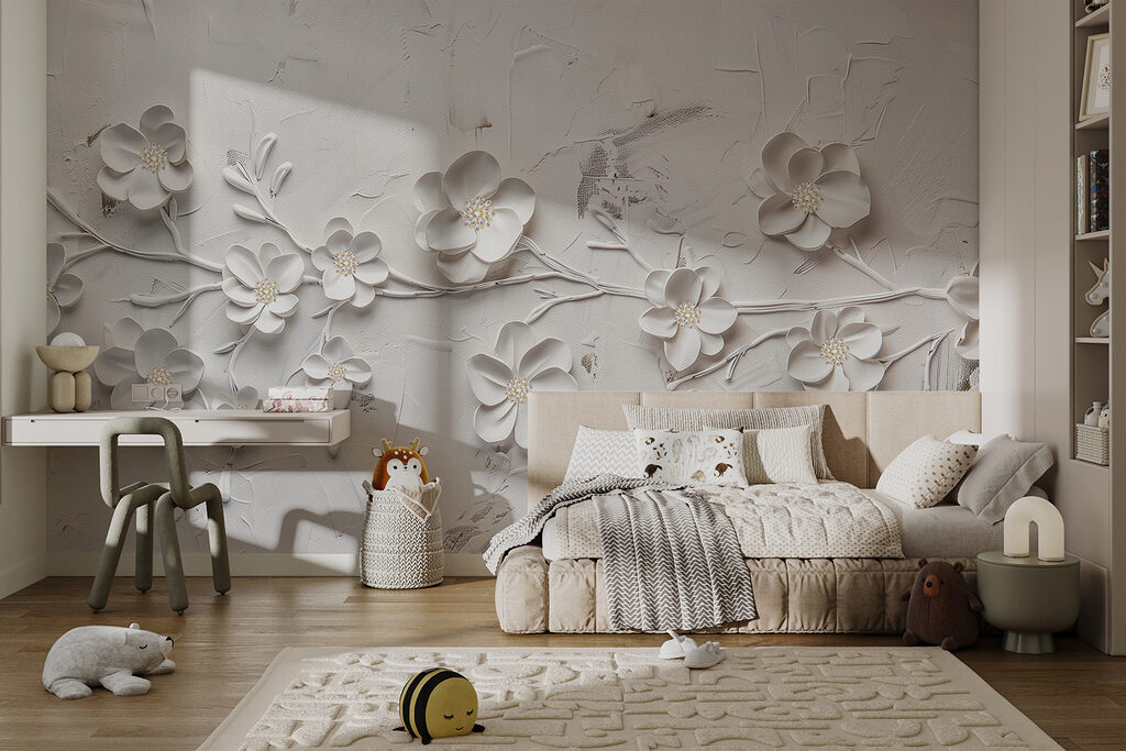 Ramos brancos em profundidade — interior 3