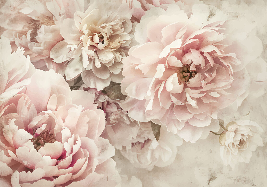 Flores cor-de-rosa juntas — design completo