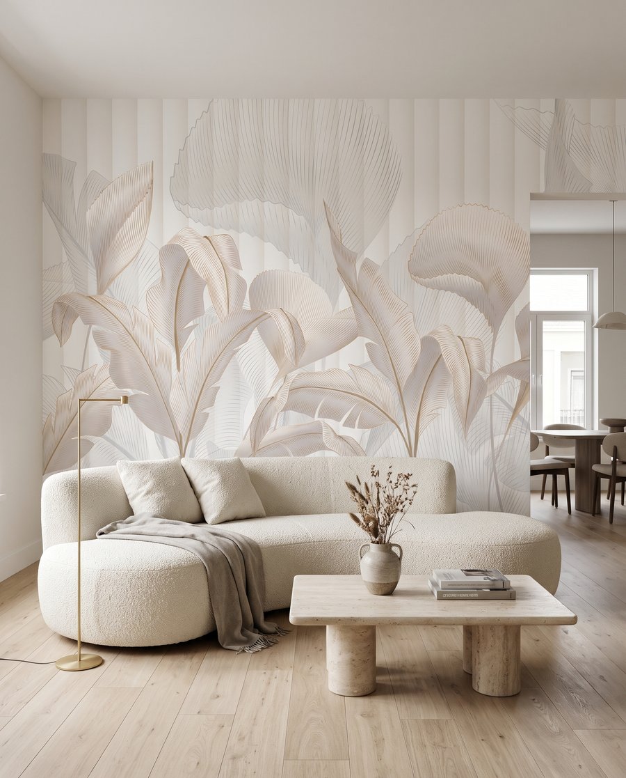 Folhas brancas transparentes num interior