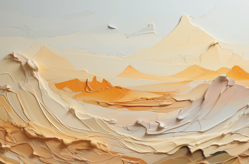 Dunas em tinta espessa — design completo