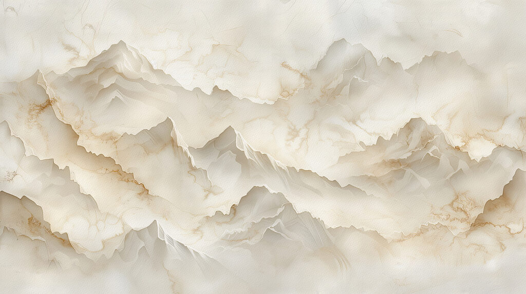 Montanhas em tons creme — design completo