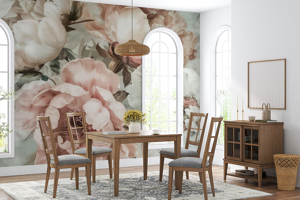 Flores em tons rosados — interior 3