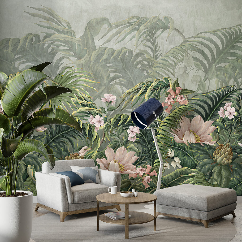 Selva florida em cinzento-esverdeado — interior 2