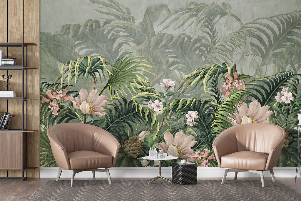 Selva florida em cinzento-esverdeado — interior 3