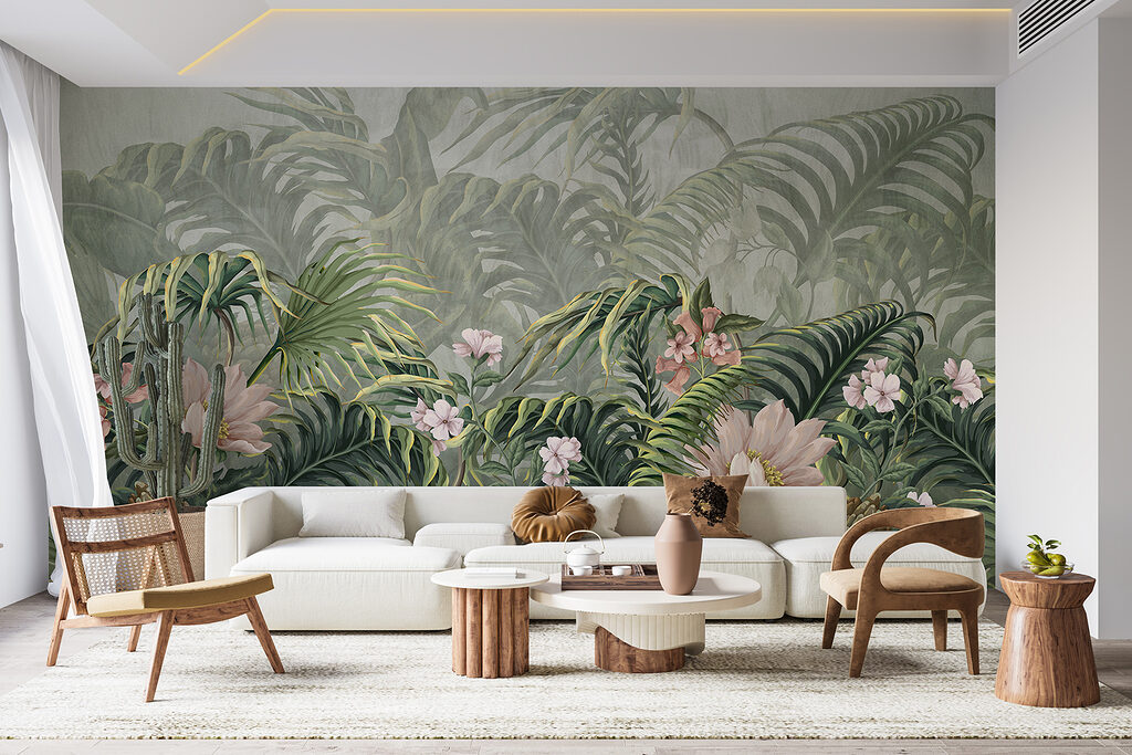 Selva florida em cinzento-esverdeado — interior 4