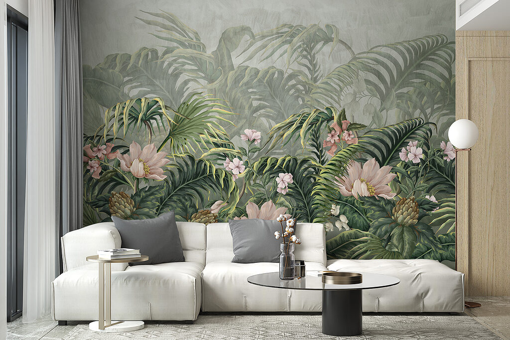 Selva florida em cinzento-esverdeado — interior 5