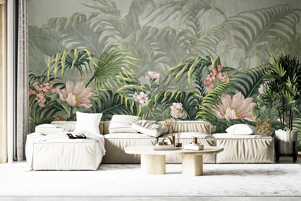 Selva florida em cinzento-esverdeado — interior 6
