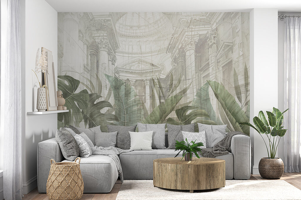 Folhas sobre arquitetura desenhada — interior 4