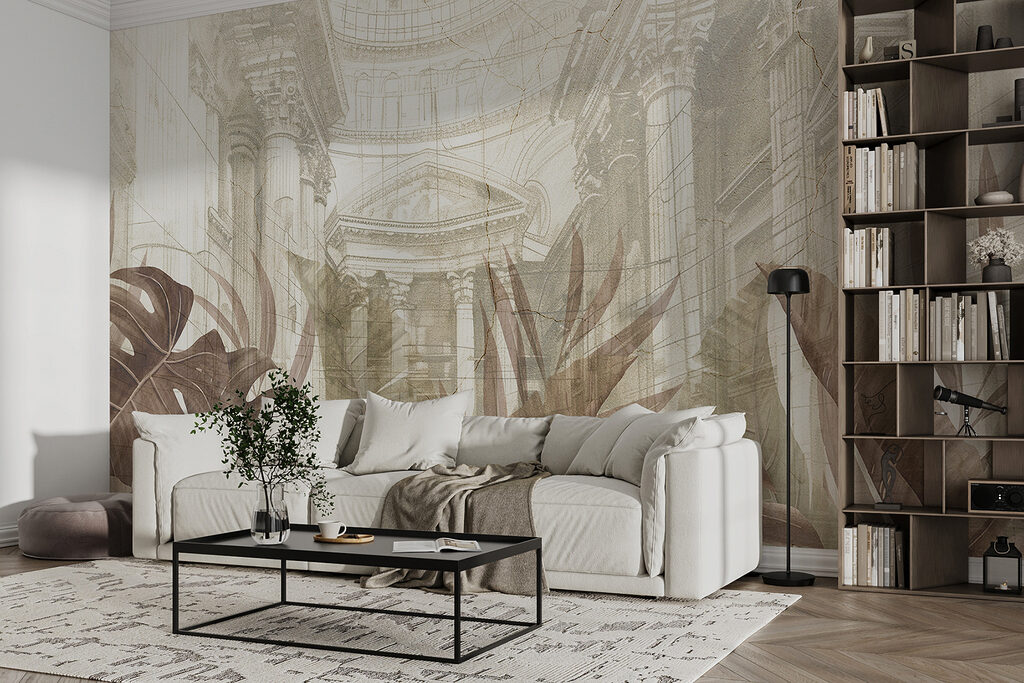 Folhas sobre arquitetura desenhada — interior 2
