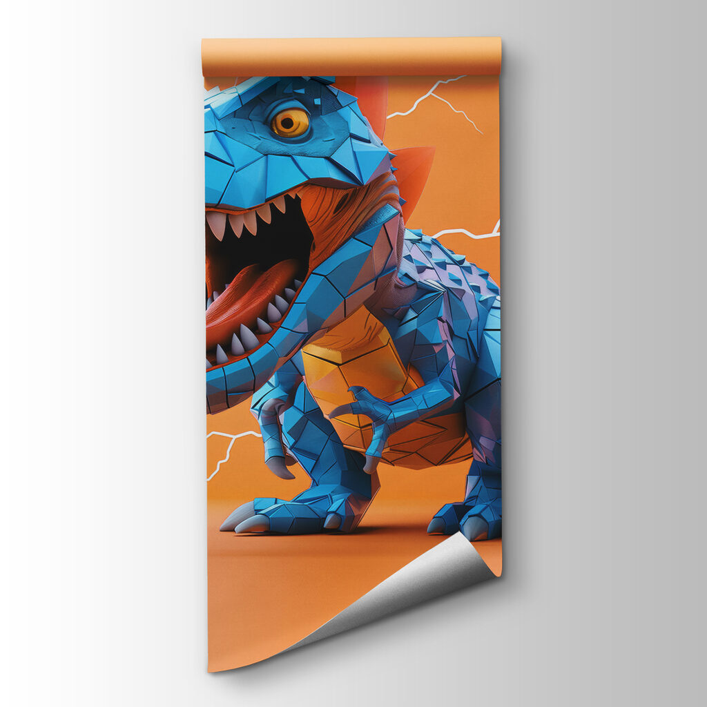 Dinossauro azul — vista do produto