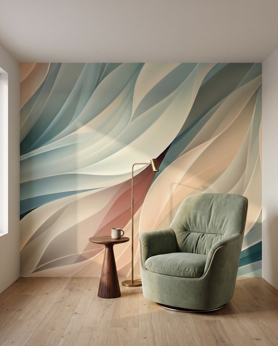 Ondas em tons pastel — interior 4