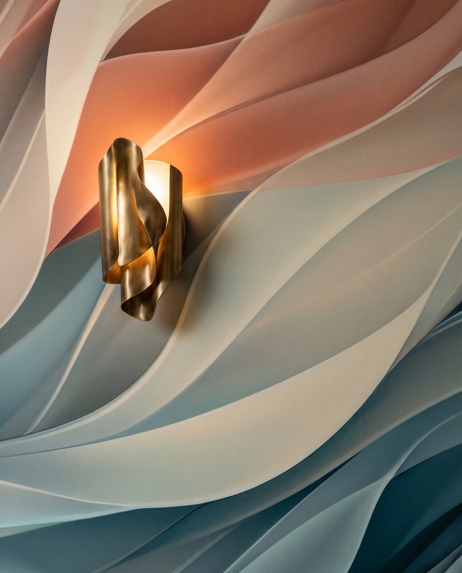 Ondas em tons pastel — detalhe