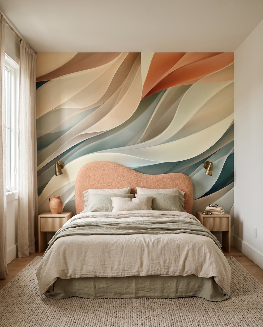 Ondas em tons pastel — interior 2