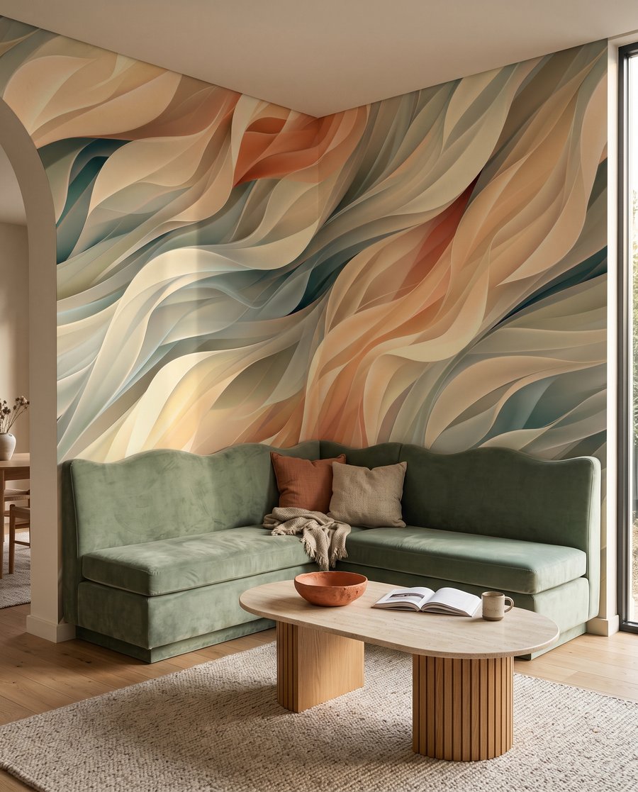 Ondas em tons pastel — interior 3