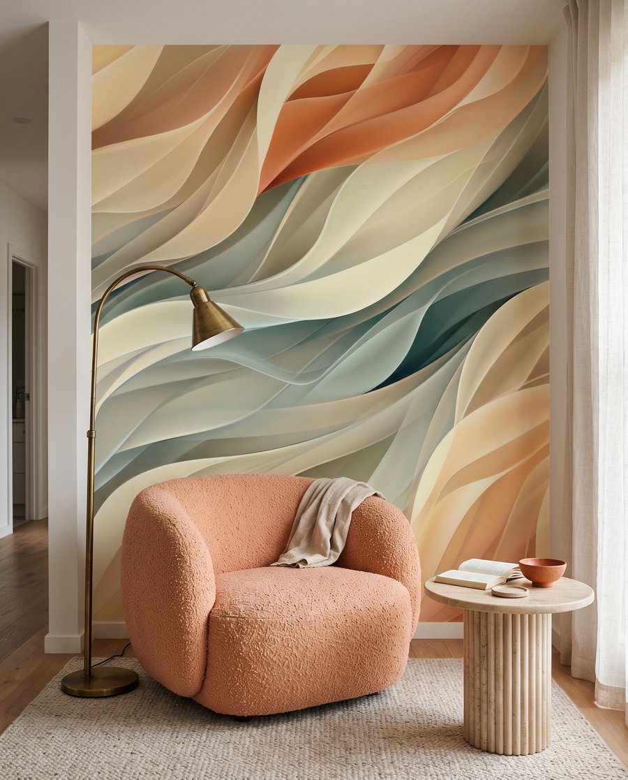 Ondas em tons pastel — interior 4