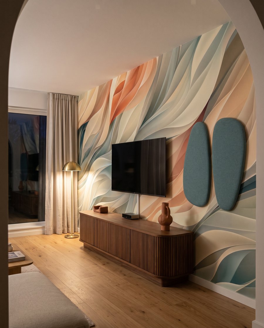 Ondas em tons pastel — interior 6