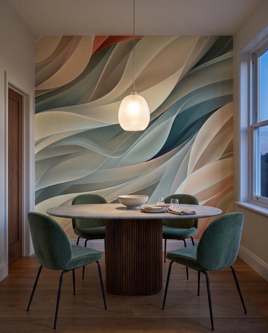 Ondas em tons pastel — interior 8
