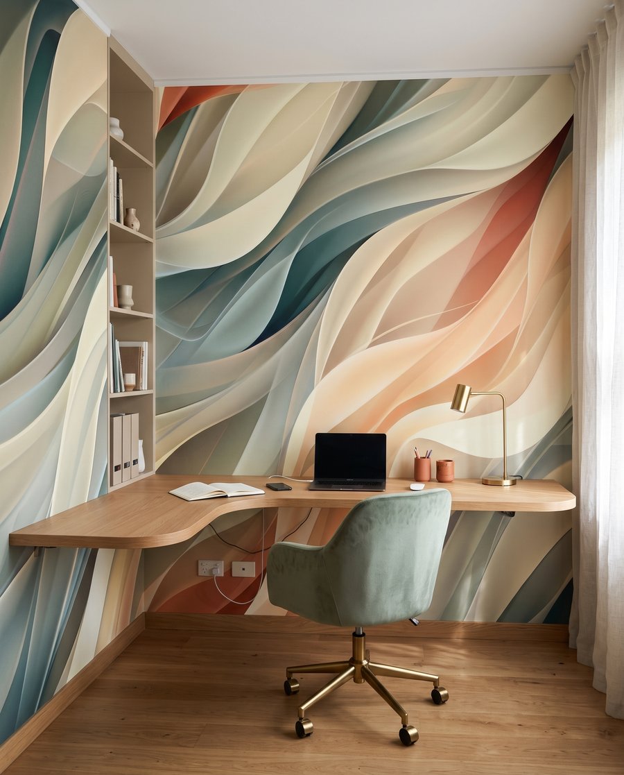 Ondas em tons pastel — interior 9