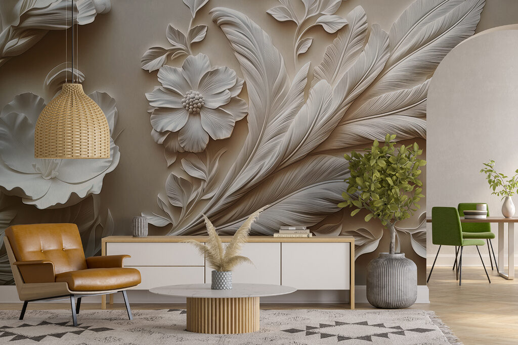 Ramos florais em curvas — interior 4