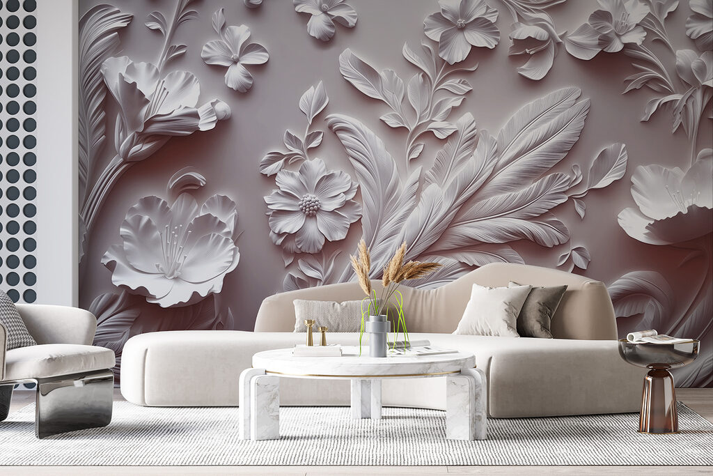 Ramos florais em curvas — interior 3