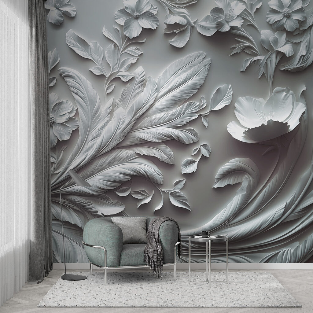 Ramos florais em curvas — interior 1