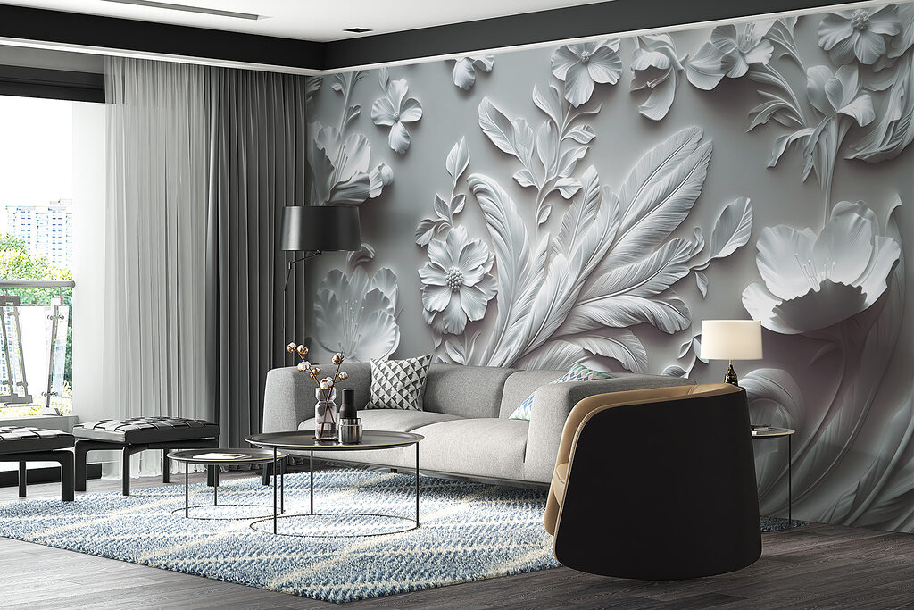 Ramos florais em curvas — interior 3
