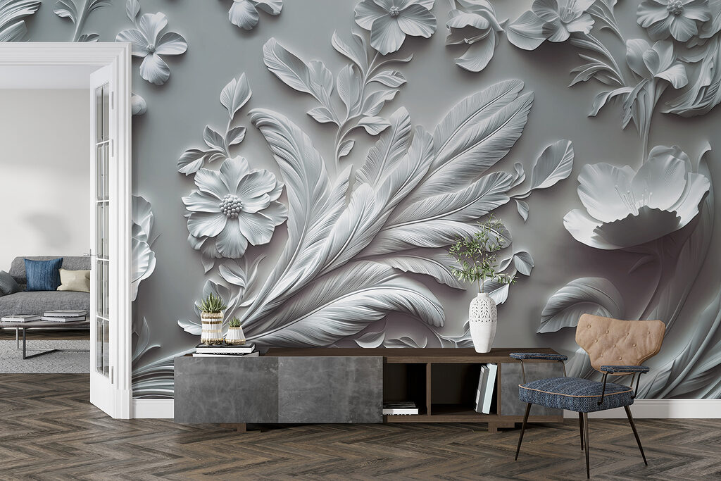 Ramos florais em curvas — interior 4