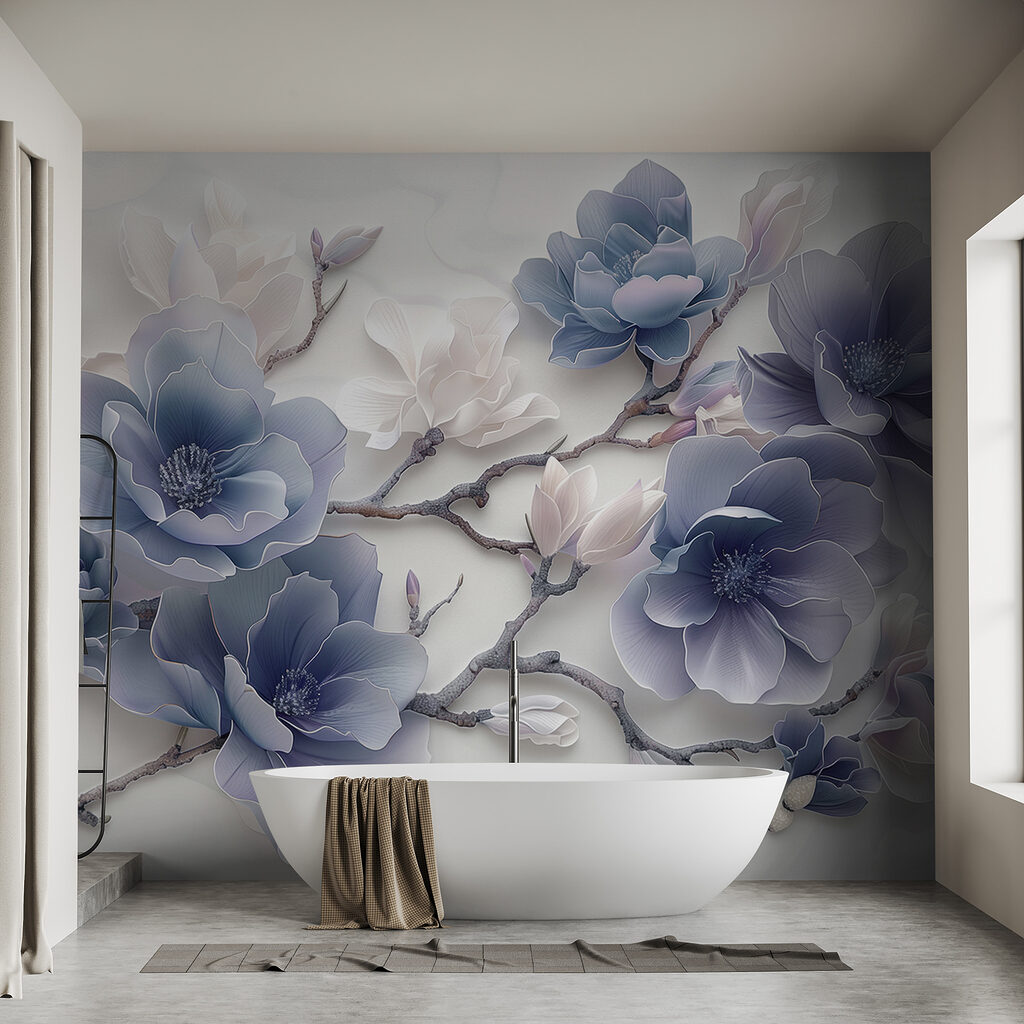 Flores lilás sinuosas — interior 5