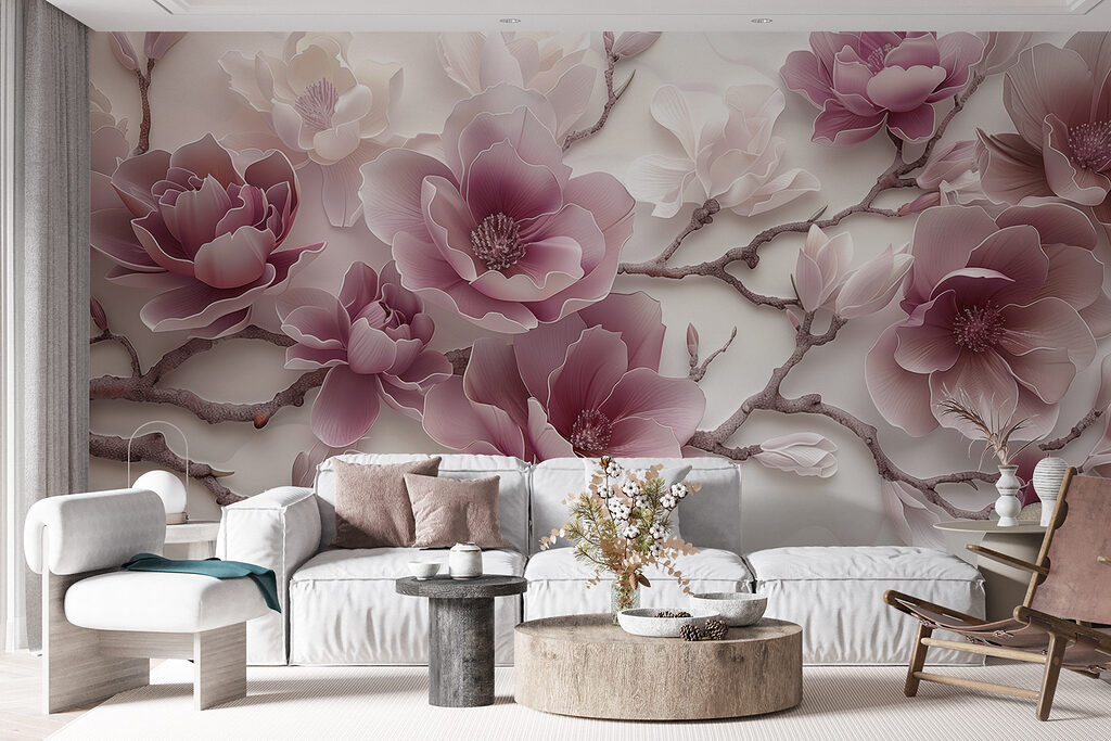 Flores lilás sinuosas — interior 4