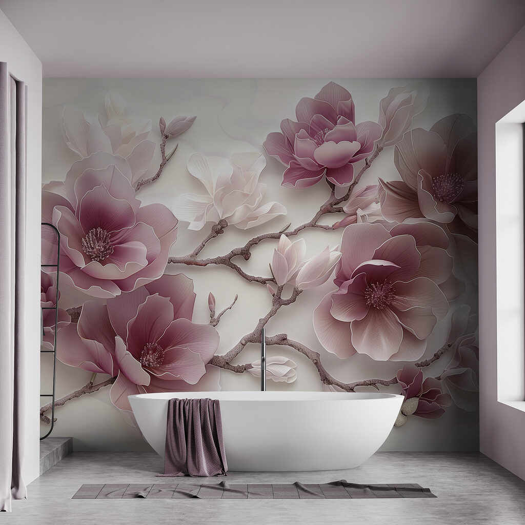 Flores lilás sinuosas — interior 5