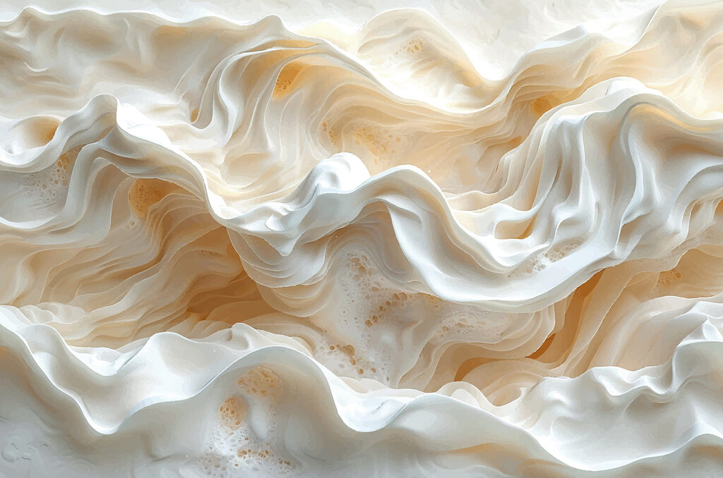 Ondas creme luminosas — design completo