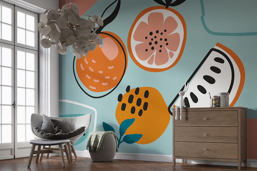 Frutos em desenho lúdico — interior 2