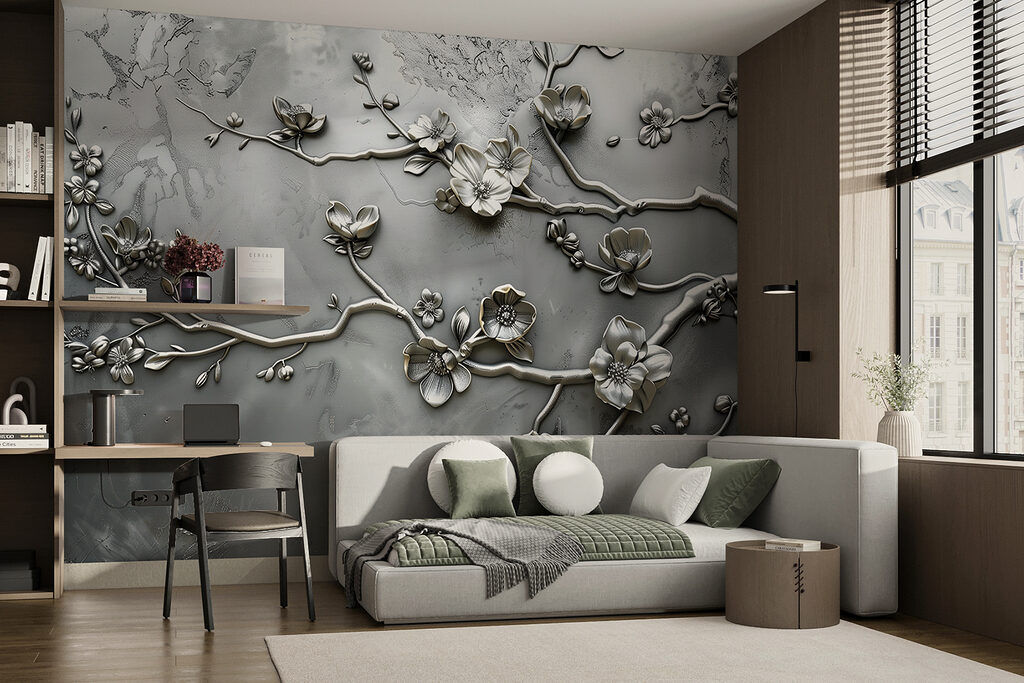 Ramos floridos em relevo — interior 1