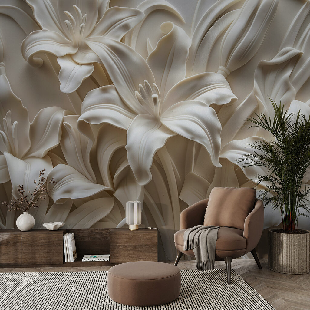 Flores brancas com sombras — interior 3