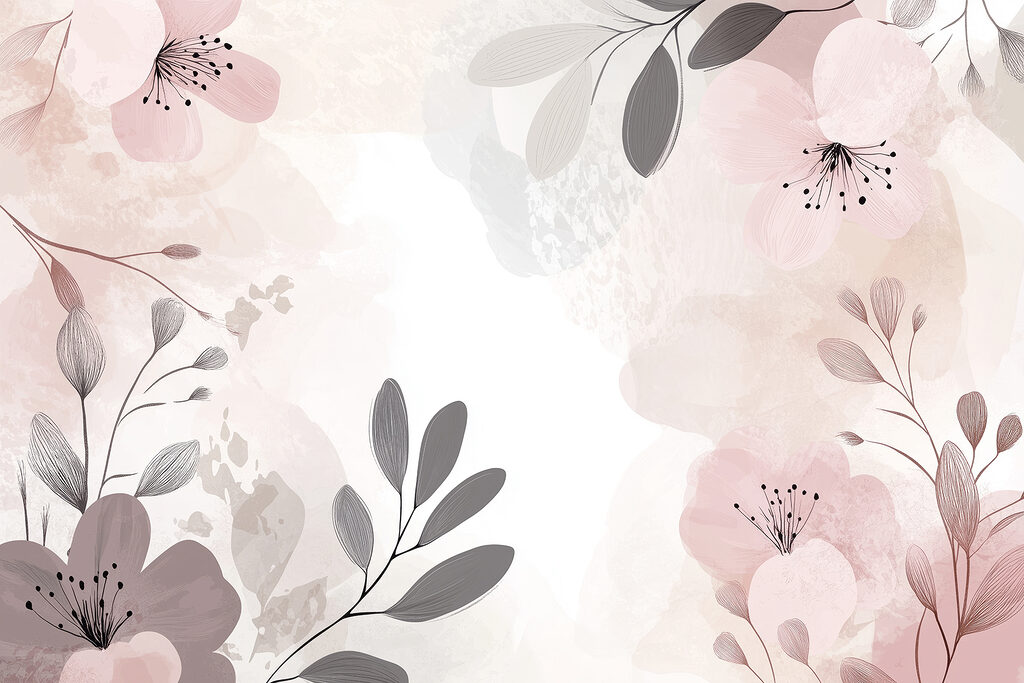 Flores em moldura — design completo