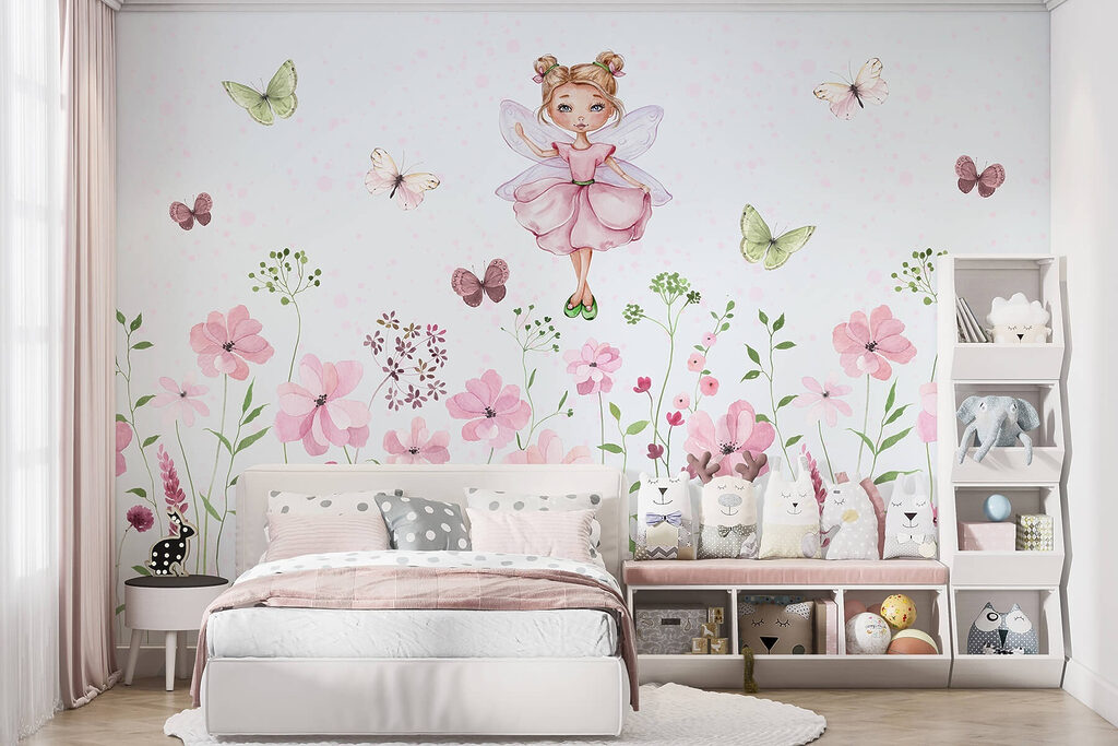 Fada sobre flores cor-de-rosa — interior 2