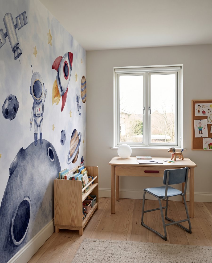Foguete junto à lua — interior 9
