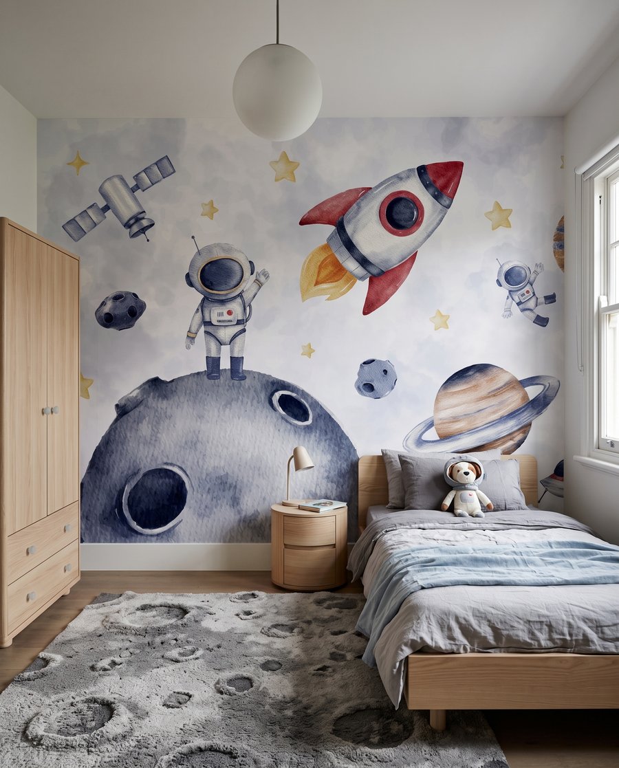 Foguete junto à lua — interior 2